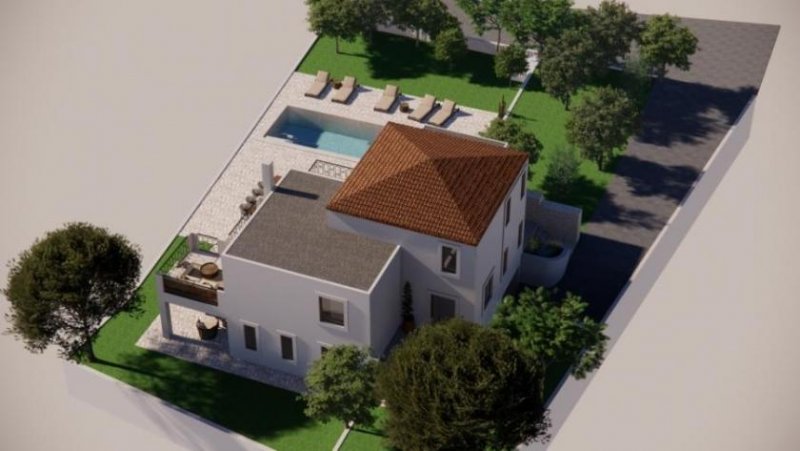 Roussospiti Kreta, Roussospiti: Neubau-Projekt! Villa mit Meerblick, privatem Garten und absoluter Privatsphäre zu verkaufen Haus kaufen